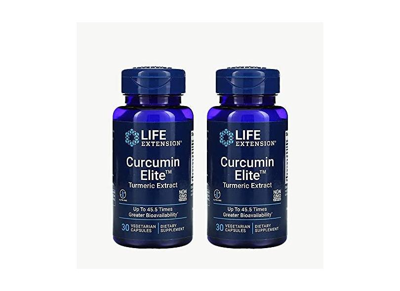 Kit 2x Curcumin Elite, Extrato de Cúrcuma, 30 Cáps, Life Extension em ...