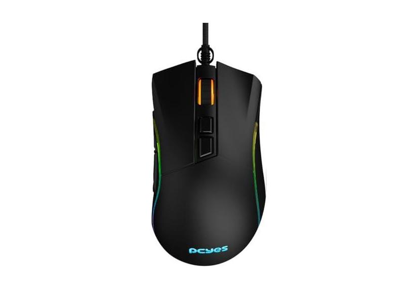MOUSE GAMER PCYES VALUS - 12400 DPI - RGB - 8 BOTÕES - PMGVLBV