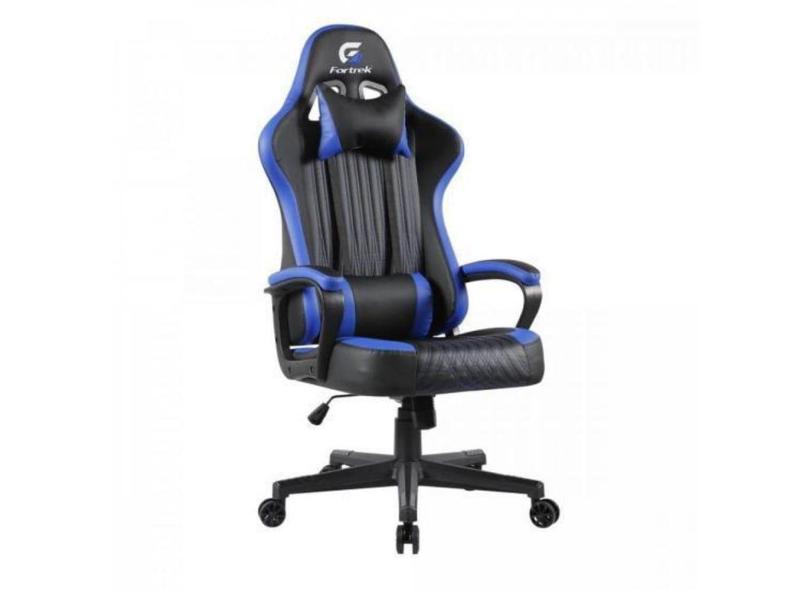 Cadeira Gamer Vickers Preta/Azul - Revestimento Sintético