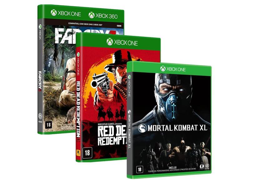 Combo de Jogos Xbox One - Mortal Kombat XL + Red Dead Redemption 2 + Far  Cry 3 com o Melhor Preço é no Zoom