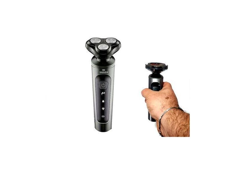 Barbeador leve e fácil porte Com Bateria Integrada Shaver 9d Leve Cinz
