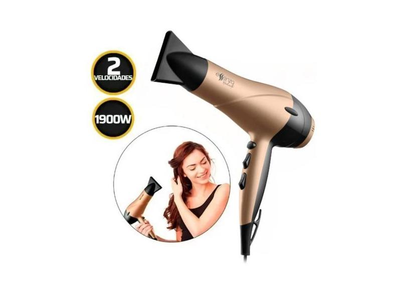 Secador De Cabelos Profissional Essenza  Multilaser 1900W Dourado - Es