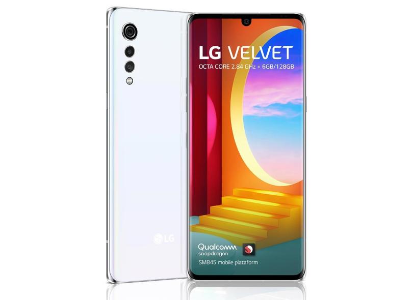 Smartphone LG Velvet LMG910EMW 128GB Câmera Tripla Android 10
