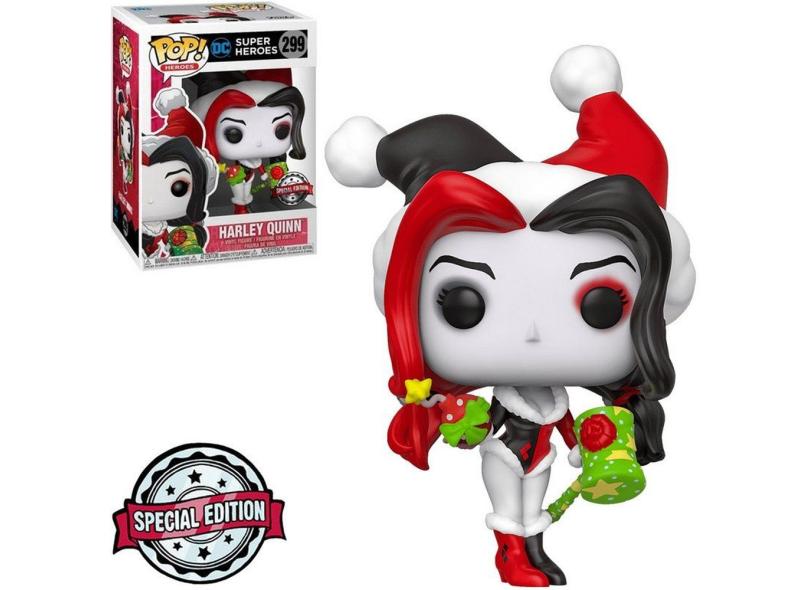 POP Funko DC Heroes: Harley Quinn with Boombox Vinyl Figure, Multicolor,  3.75 inches