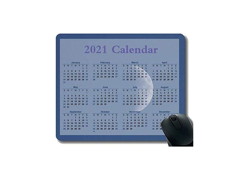 Mouse pad de calendário 2021 Mouse pad para jogos, Mouse pad de fundo azul limpo dia claro Campo Liberdade Mouse pads