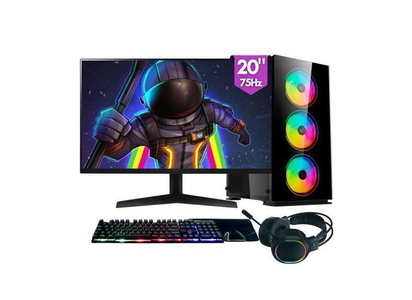 Computador Gamer completo 2Eletro RGB, Intel Core i5, 8GB RAM, SSD 512