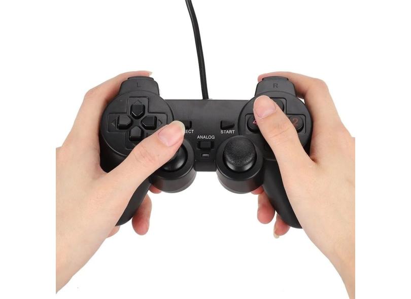 FGAMES NATAL - Controle Playstation Usb Analógico Para Computador Pc