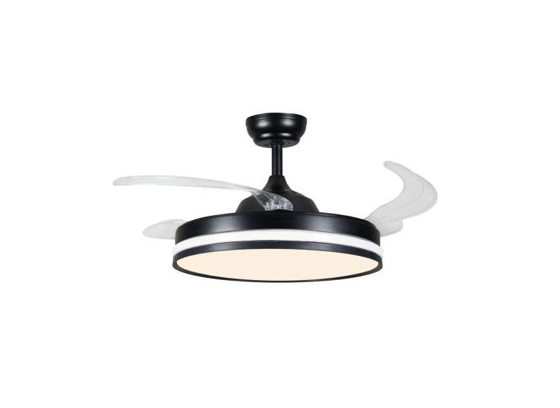 Ventilador Retratil Teto Controle Remoto Led 4 Pás Fresh Wind Branco O