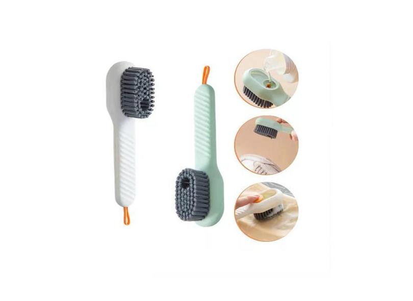 Kit 2 Escovas Com Dispenser Sabão Para Limpeza Tenis - Top Útil