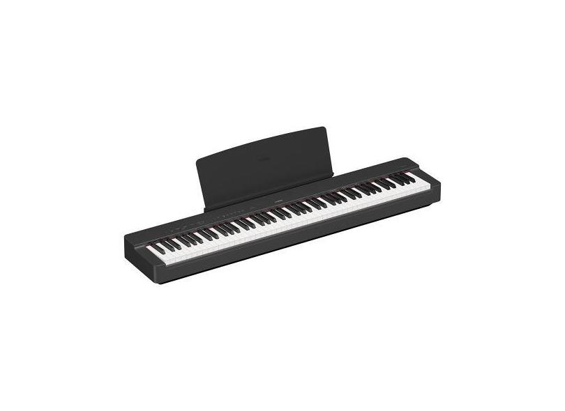 Piano Digital P 225B Preto 88 Teclas Sensitivas Com Fonte E Pedal Yama