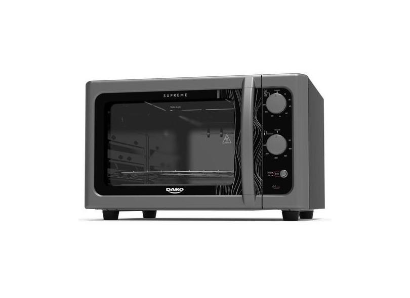 Forno De Bancada Elétrico Dako Supreme Titanium 44 Litros Com Grill Do