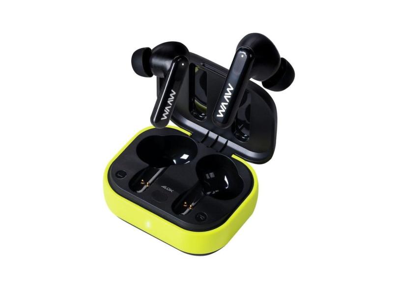 Fone de Ouvido Bluetooth Waaw By Alok Mob 500 Anc Noise Cancelling Verde Neon