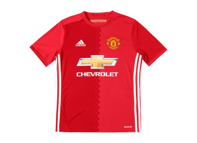 Camisa Torcedor infantil Manchester United I 2016/17 sem Número Adidas