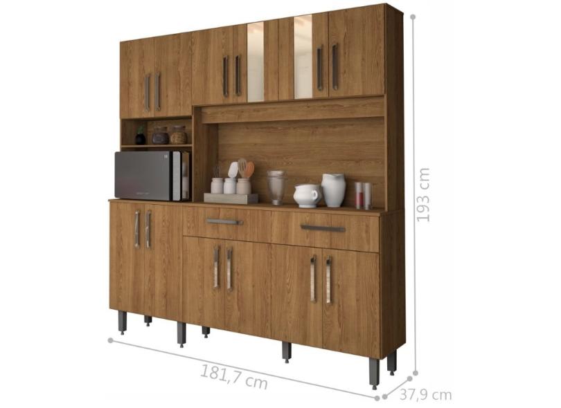Cozinha Compacta 2 Gavetas 12 Portas para Micro-ondas / Forno Lilian Vitamov