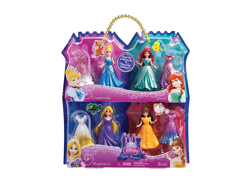 Boneca Princesas Disney Kit Magiclip Mattel