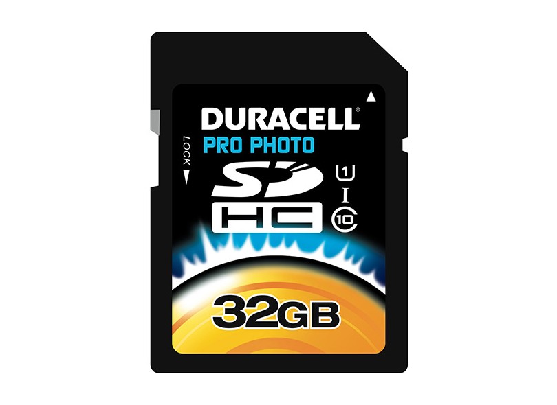 Cartão de Memória SDHC-I Duracell 32 GB DU-SDHC1032GU-R