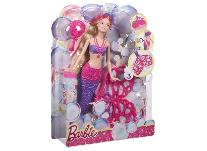 Boneca Barbie Sereia Bolhas Mágicas Mattel
