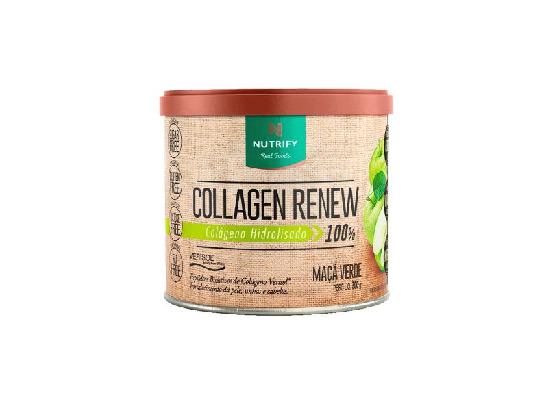 Colágeno Hidrolisado Collagen Renew Nutrify Maçã Verde 300g 