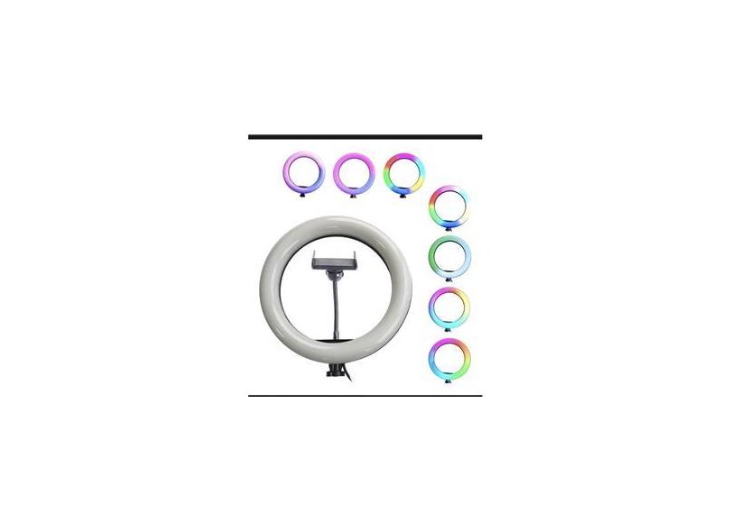 Ring Light RGB 10 Polegadas Com Tripé e Com Suporte para Celular em ...
