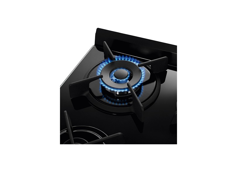 Fogão de Piso Brastemp Ative Top Glass 4 Bocas Acabamento Inox BFD4VAR