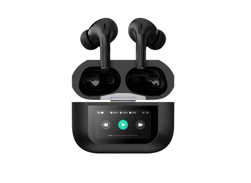 bstdianzi Fones de ouvido Bluetooth 5 sem fio com som HD de 60 Hz, luz LED, estojo de carregamento sem fio, fones de ouvido intra-auriculares IPX7 à prova d'água com microfone para TV, smartphone,