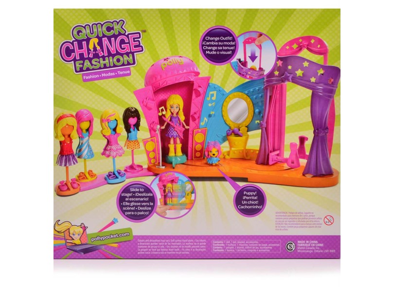 Boneca Polly Quick Change Fashion Mattel