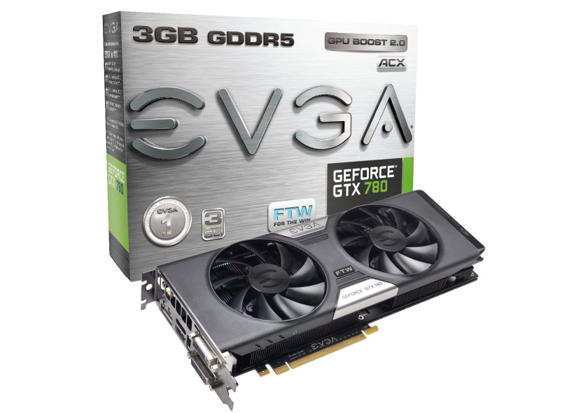 Placa de Video NVIDIA GeForce GTX 780 3 GB DDR5 384 Bits EVGA 03G-P4-3784-KR
