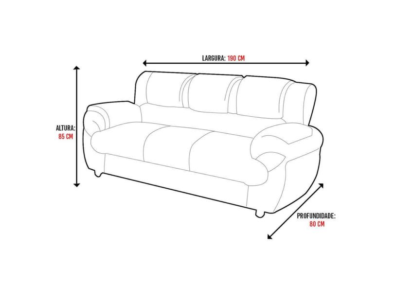 Sofá Conjunto 2 e 3 lugares Suede 7025 Estrela Móveis