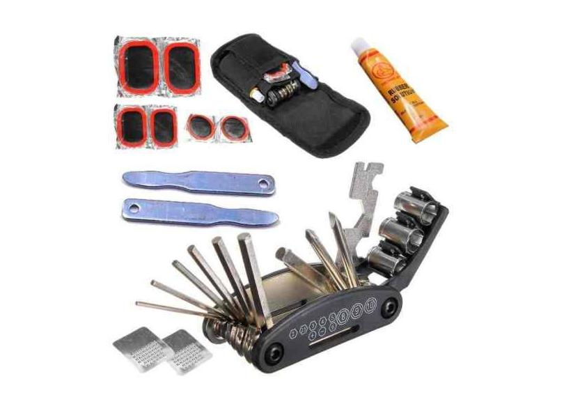 Kit Ferramenta Manutenção Reparo Remendo Pneu Bike Corrente - AMETISTA