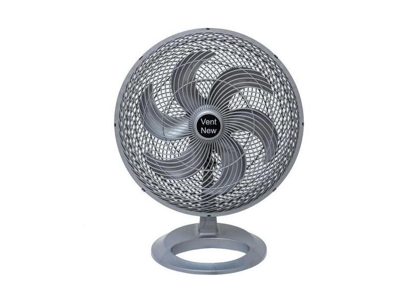 Ventilador De Mesa Oscilante 50 Cm Prata / Prata Bivolt - Vent New