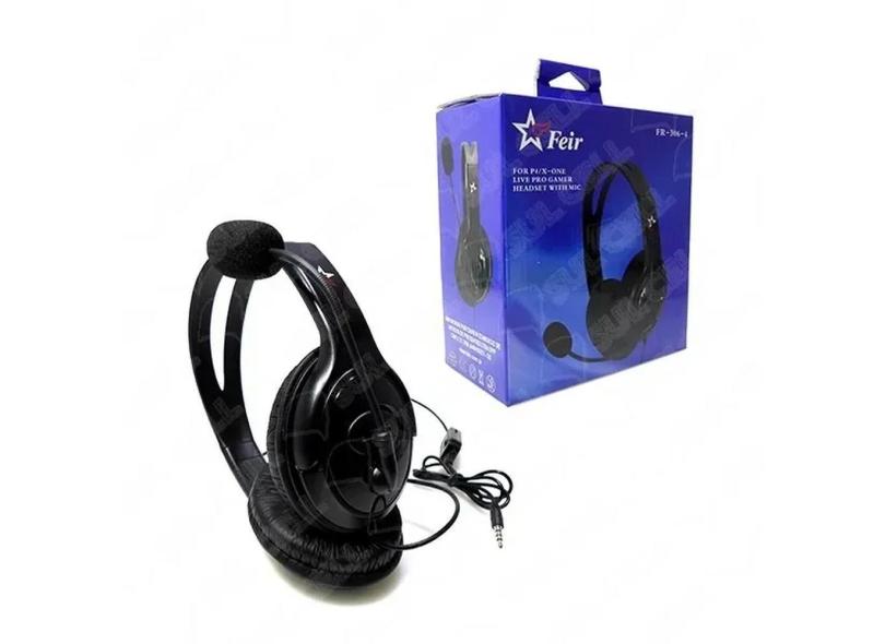 Fone Ouvido Headset Gamer Ps4 Xbox One Celular P2 Feir