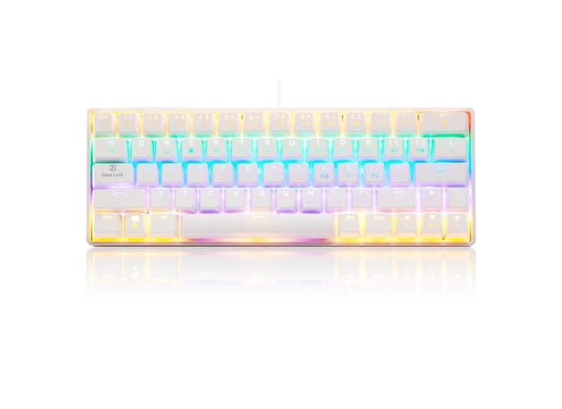 Teclado mecânico de 63 teclas durável com teclas coloridas