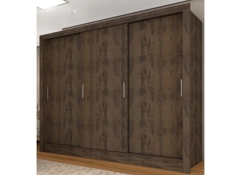 Guarda-Roupa Casal 3 Portas 4 Gavetas Paloma Móveis Arapongas