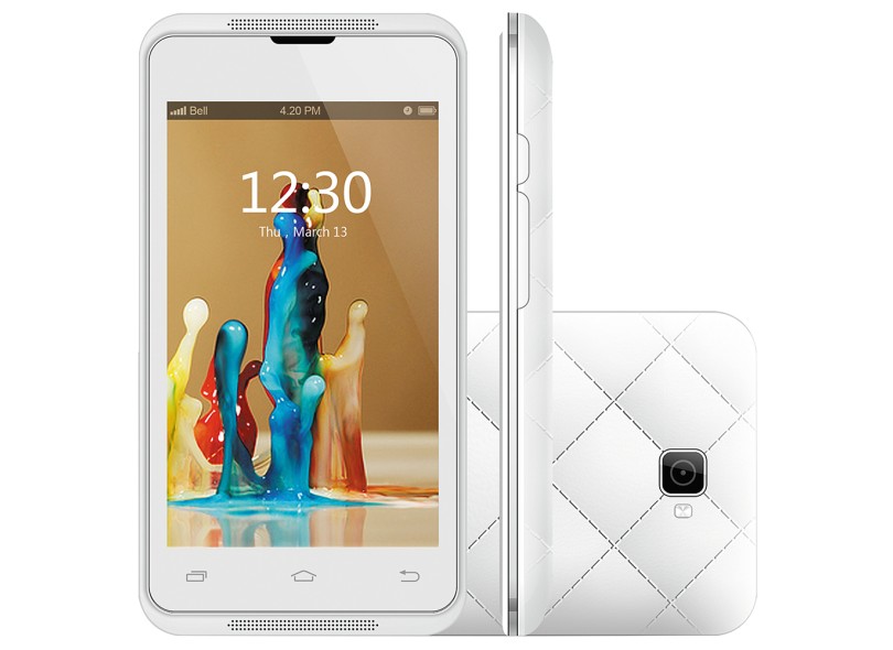 Smartphone Freecel Free Class Câmera 5,0 MP 2 Chips 4GB Android 4.2 (Jelly Bean Plus) 3G Wi-Fi