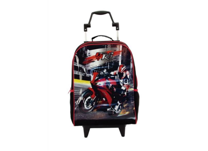 Mochila Infantil de Rodinha Moto de Corrida VIABAGS - Tamanho G em Promoção  é no Bondfaro