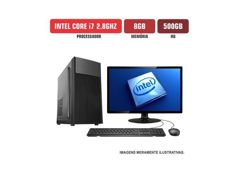 Computador Flex Computer Intel Core I7 8Gb Hd 500Gb Com Kit Monitor 15