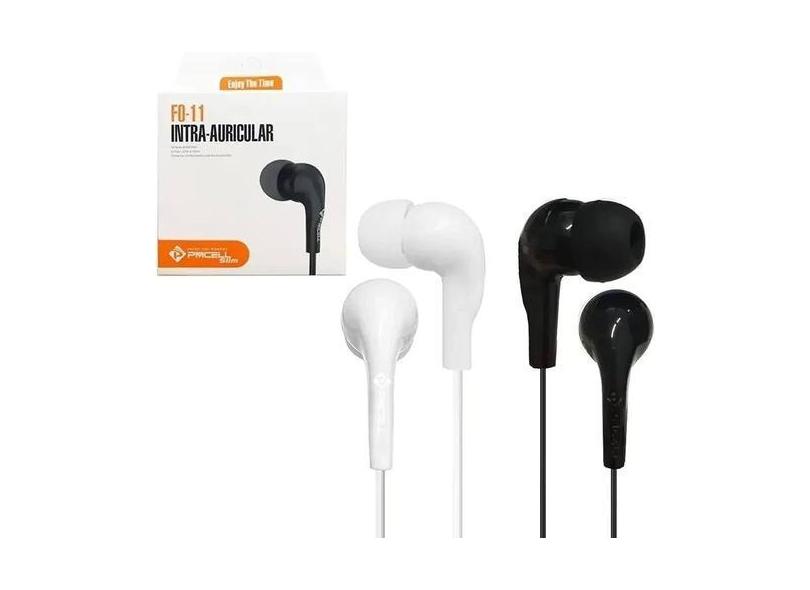 Kit 5 UN Fone de ouvido Intra Auricular com Microfone Slim FO-11 - PMC