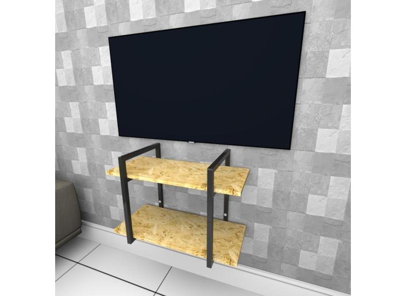 Rack estilo industrial aço cor prateleiras 30cm cor OSB modelo ...