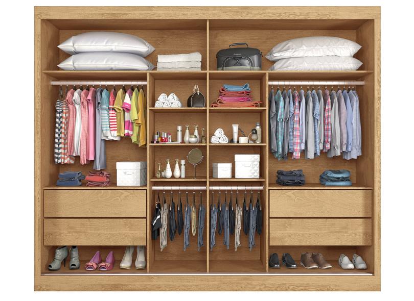 Guarda-Roupa Casal 2 Portas 4 Gavetas Verona Plus Made Marcs