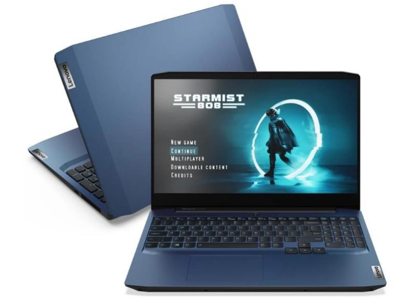 Notebook Gamer Lenovo IdeaPad 3i Intel Core i7 10750H 10ª Geração 16 GB de RAM 512.0 GB 15.6 " Full GeForce GTX 1650 Windows 10 Gaming 82CG0004BR