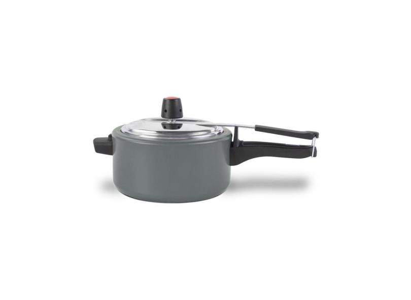 Panela De Pressão 20 Cm 3 L Revestimento Cerâmico Mineral Resist Linha Ceramic Life Vapt Cinza