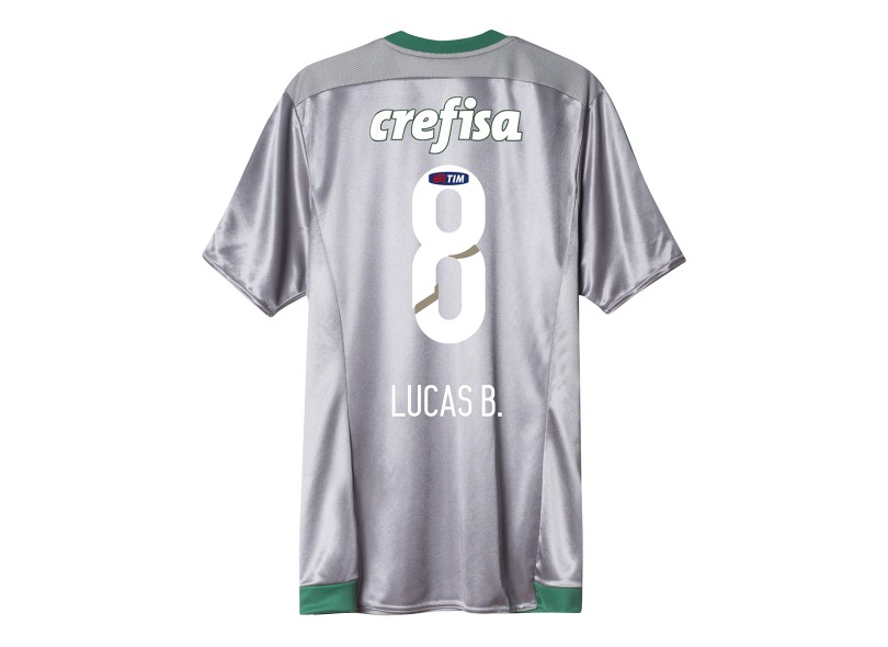 Camisa Torcedor Palmeiras III 2015 com Número Adidas