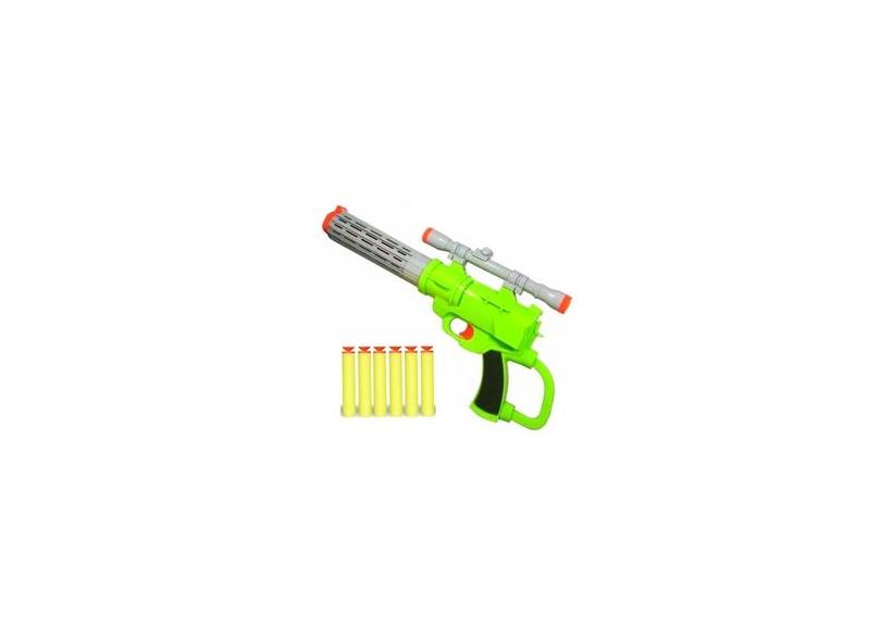 Brinquedo Arminha Lança Dardos Nerf com Alvo + 6 Dardos