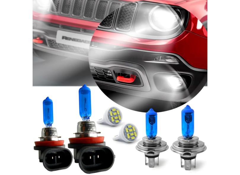 Kit Lampadas Super Jeep Renegade H4 H11 Led 6 Peças com o Melhor
