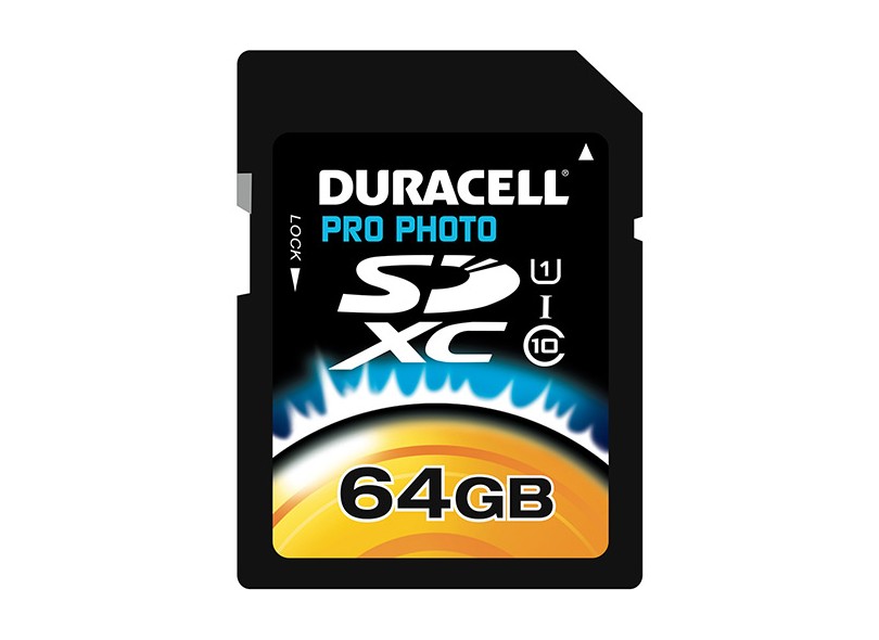 Cartão de Memória SDHC-I Duracell 64 GB DU-SX1064GU-R