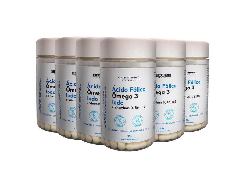 Ácido Fólico, Ômega 3, Iodo E Vitaminas Para Grávida Gestante Lactante ...