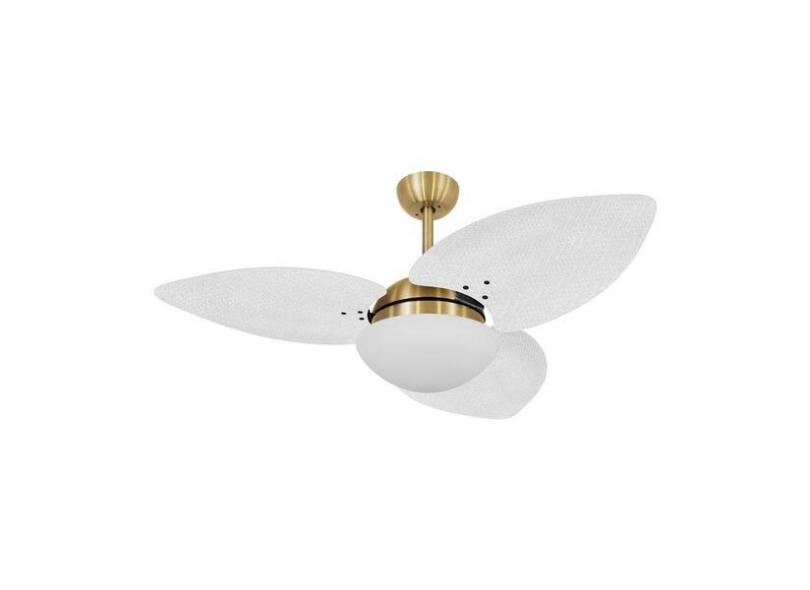 Ventilador De Teto Kovalski Dourado 3 P s Palmae Branco 220v