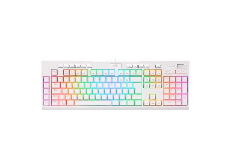 Teclado Optico Gamer Brahma Pro RGB Switch Marrom Branco - K586W-RGB-PRO