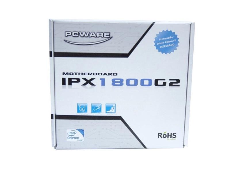 Placa Mãe Pcware IPX1800G2 Com Processador Integrado Celeron J1800 S V R Mini-Itx - PcWare