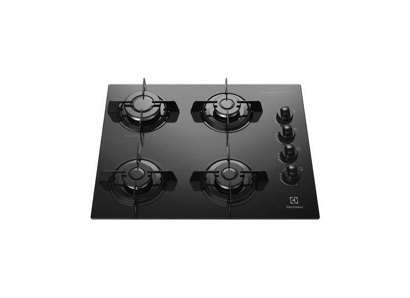 Fogao Cooktop 4 Bocas A Gas Electrolux Vidro Black - Bivolt, Preto, Bi
